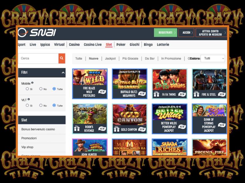 Crazy Time su Snai - Gioca a Crazy Time su Snai Casino