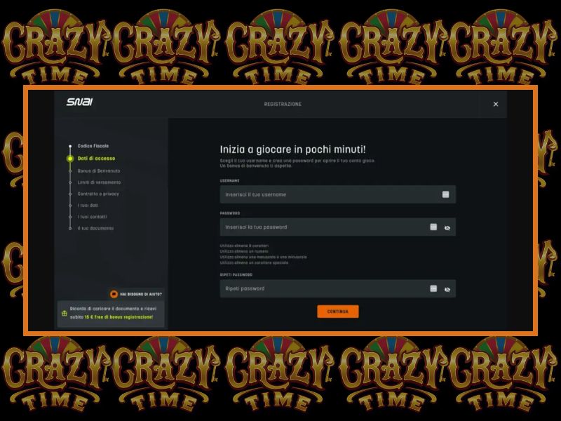 Come registrarsi su Snai Casino